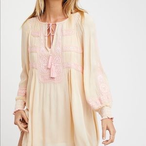 Free People Wind Willow Dress, Champagne Bubbles